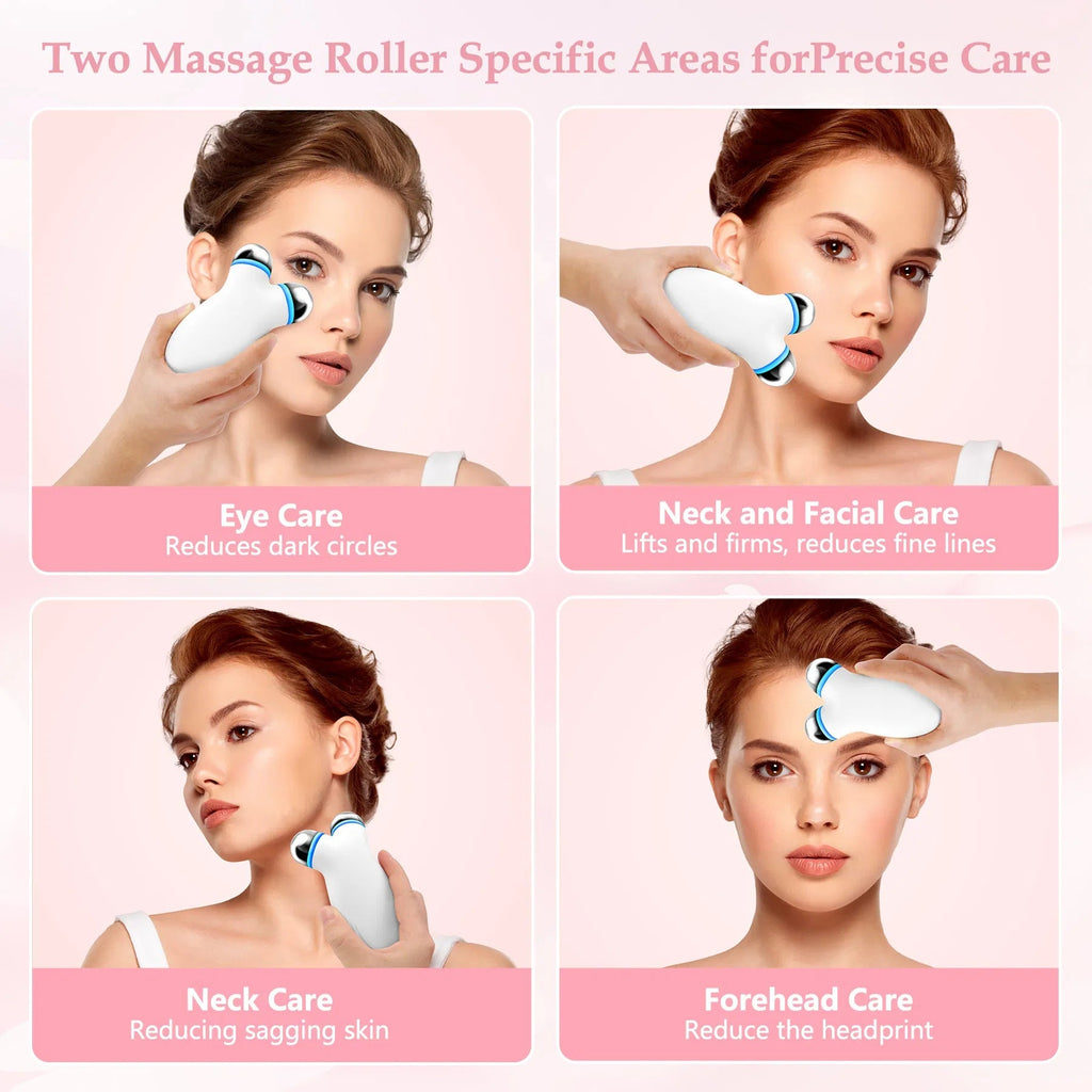 Anti Aging And Wrinkles Microcurrent Facial Device - White