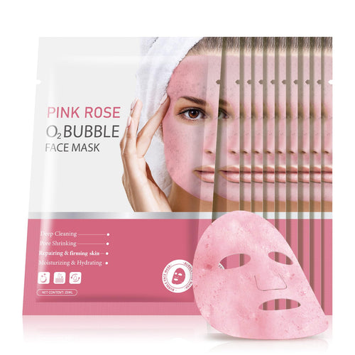 10 Antioxidant O2 Bubble Pink Rose Mask