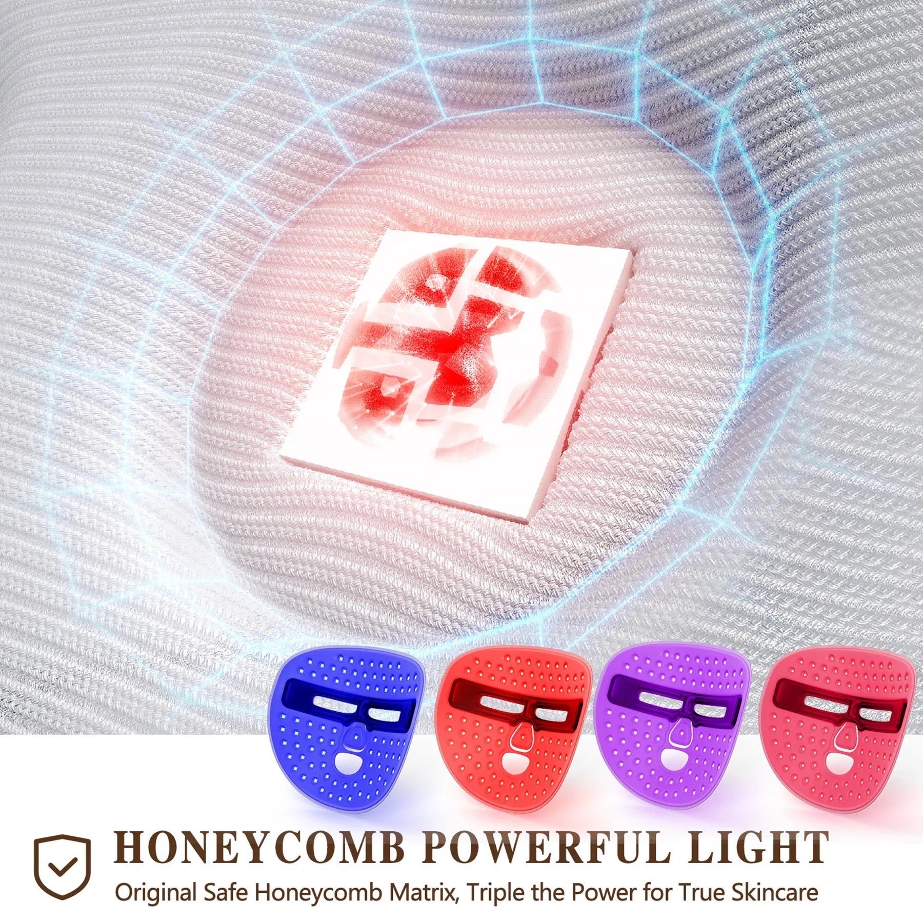 LED Face Mask Facial Care Tool, Red Light Therapy Mask For Face For Skincare At Home/Travel